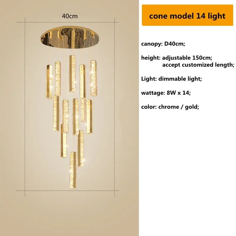 suspension lumineuse contemporaine or argent texture brillante élégante chambre salle bain led