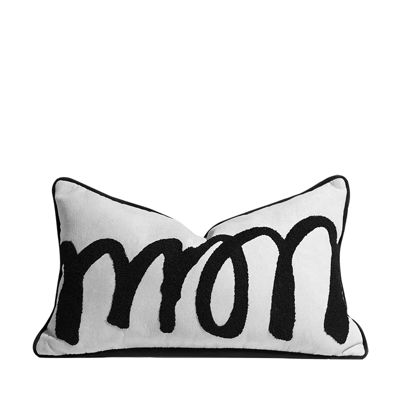 housse coussin gris motif géométrique polyester carré contemporain opacité décoration maison chambre salon