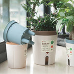 pot plante auto arrosant moderne hydroponique double couche drainage self wateringintérieur beige vertclair simple
