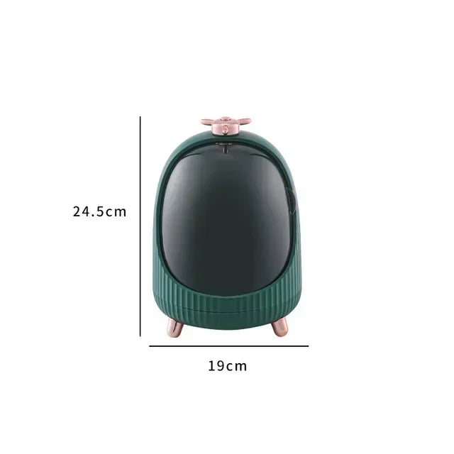 boîte rangement cosmétique transparente moderne verre vert blanc produits cosmétiques grande capacité poignée pivotante