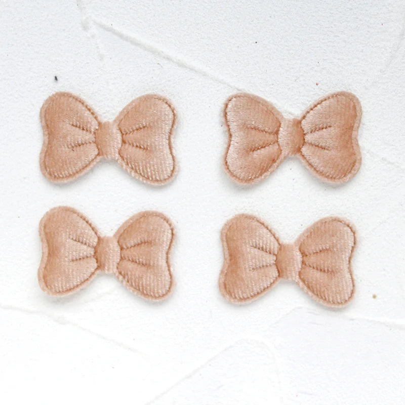 rubans forme nœud velours rouge beige rose pâle bordeaux marron classiques bijoux cheveux DIY