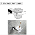 accessoires salle bain chrome modernes porte serviettes mural vis fixés ensemble quincailleries