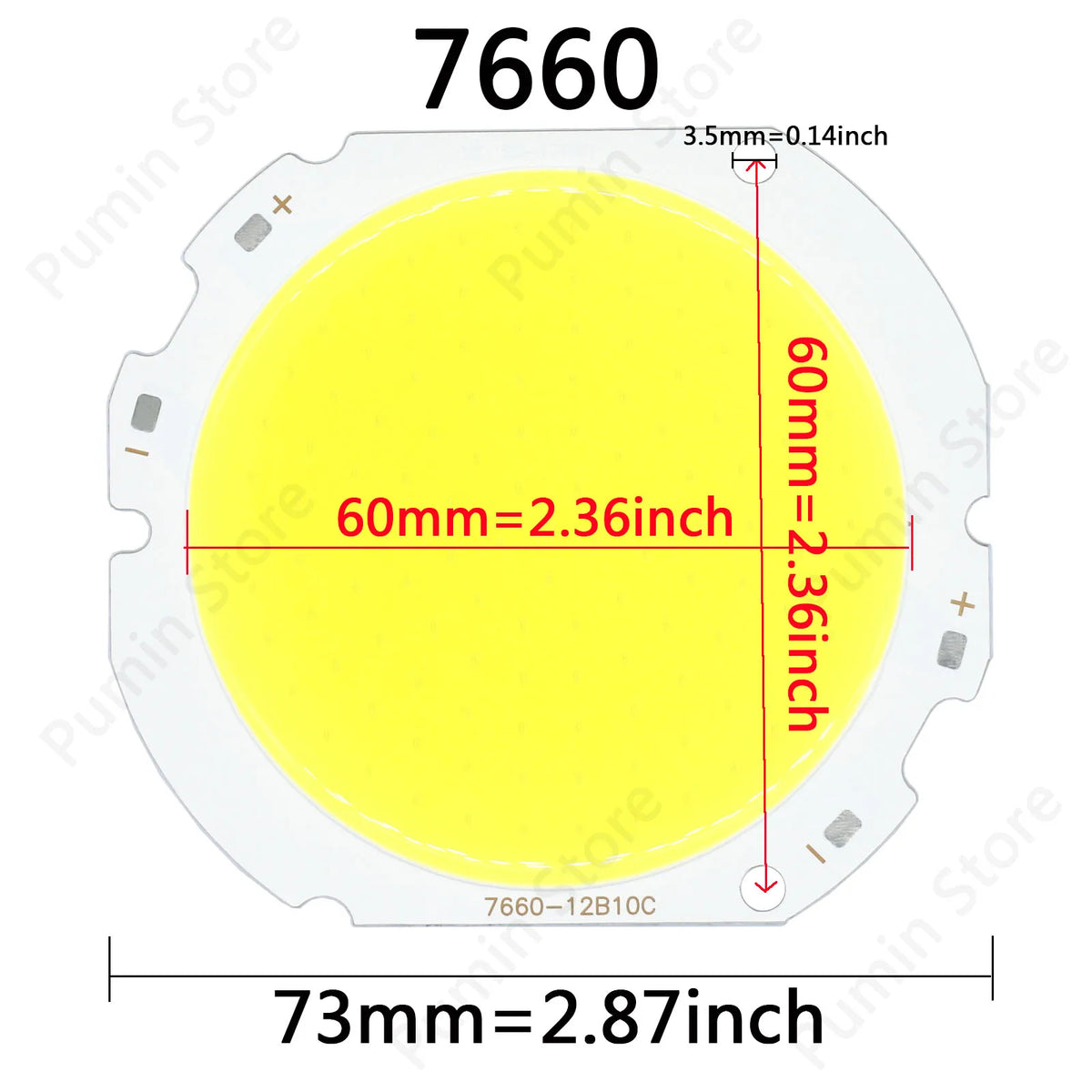 projecteur led source lumiere blanc moderne 50w 3000k 4000k 6000k 73mm 80x56mm