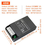 alimentation led 12v 24v 60w 100w 150w 200w 300w 400w noir moderne