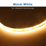 ruban led coB 5m 12v blanc chaud froid rouge vert bleu clips modernes