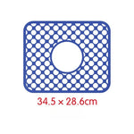 tapis lavabo silicone perforé gris moderne antidérapant drainage vaisselle 34.5x28.6cm