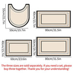 tapis bain anti dérapant absorbant moderne motif géométrique beige clair