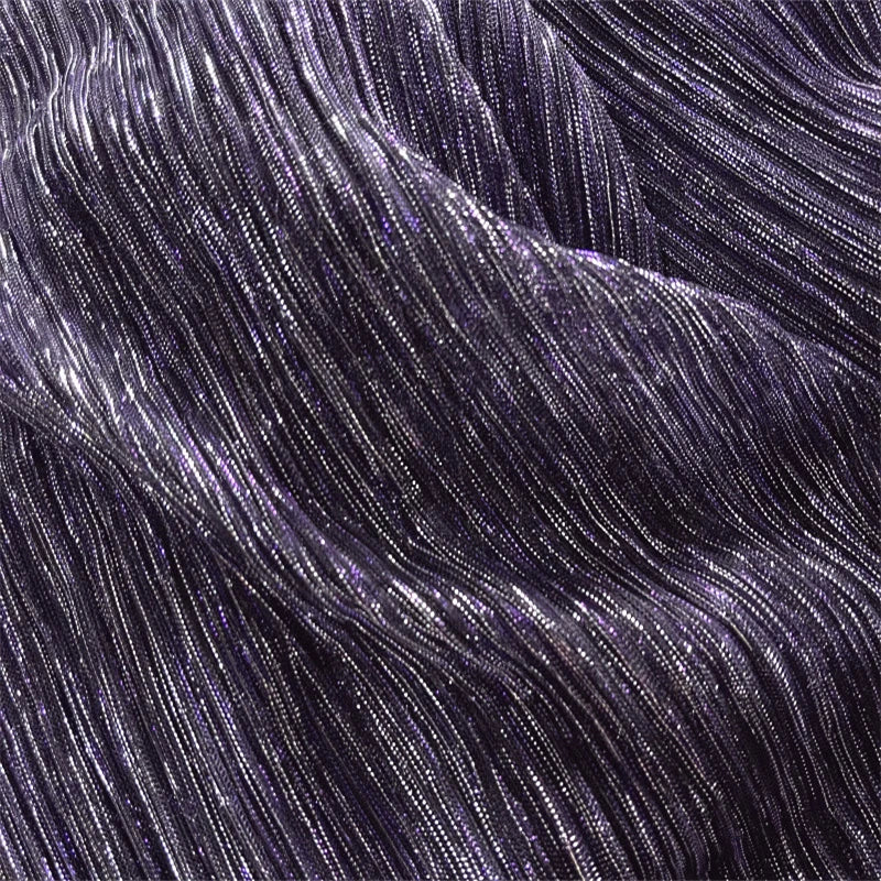 ruban plissé brillant polyester moderne élégant bleu gris rose violet blanc