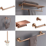 ensemble accessoires salle bain luxe or rose mat distributeur savon porte serviette porte papier