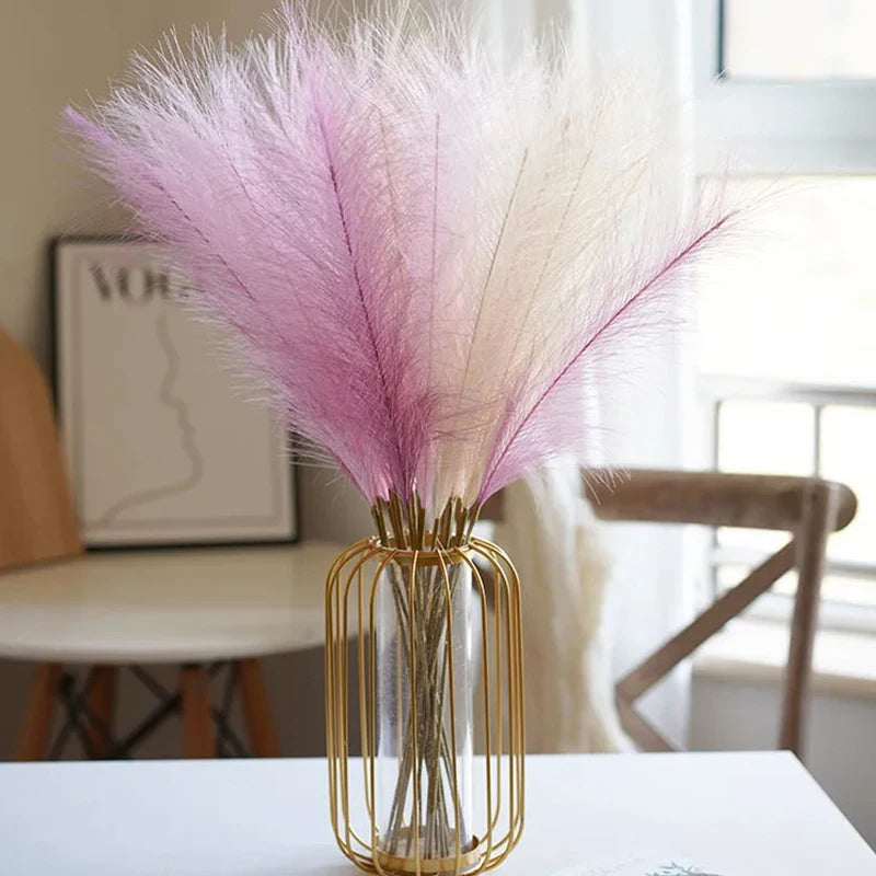 plumes artificielles fluffy naturelles decoration couleur rose beige violet jauneextérieur