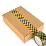 ruban adhésif carré damier bleu jaune noir blanc moderne bricolage travail bois packaging fournitures