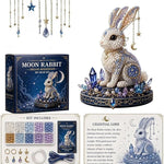 sculptures animaux hibou cerf renard lapin lune papillon cristaux boîtes