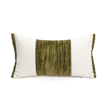 coussins brodés bambou blanc vert olive nordique contemporain décoration maison voiture