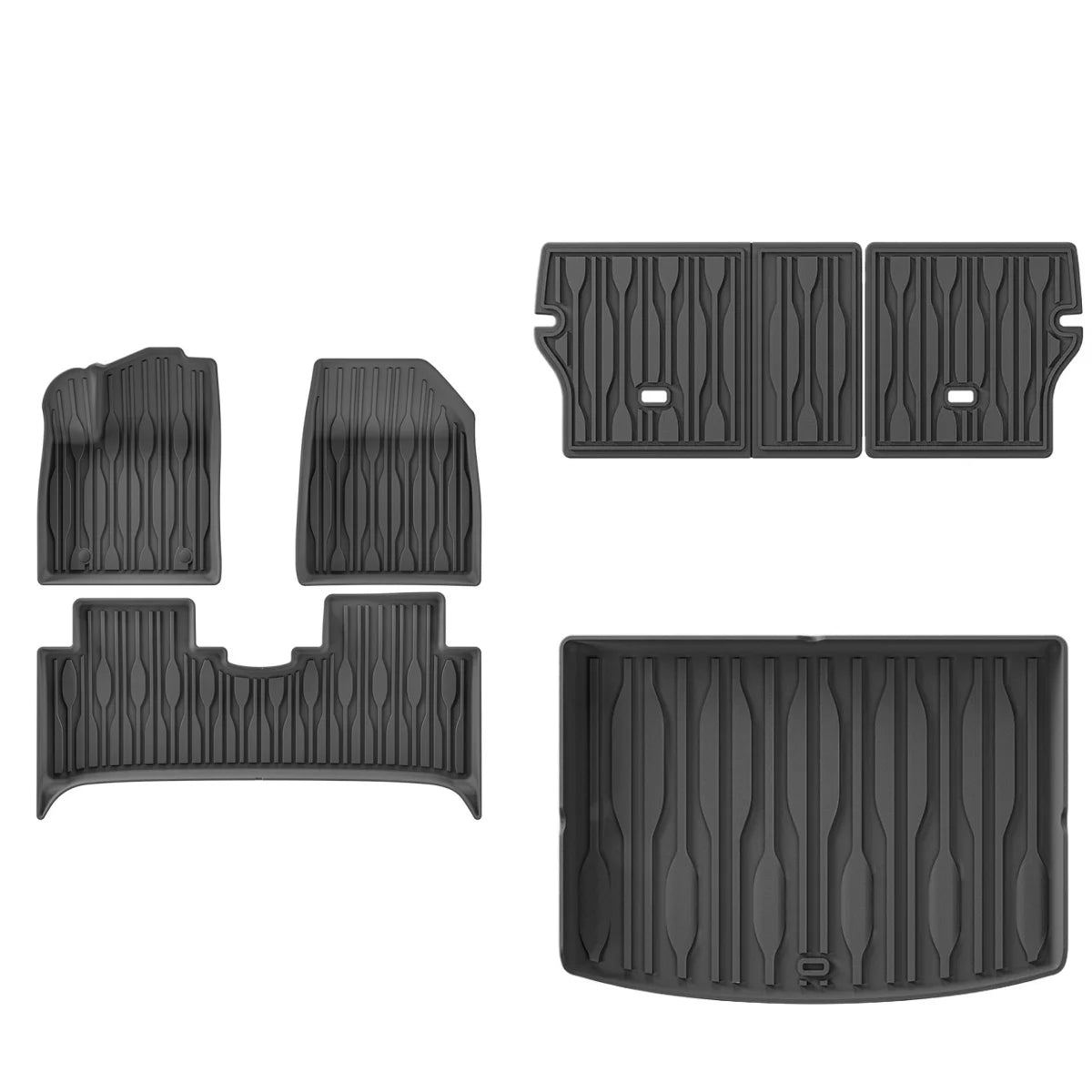tapis sol voiture noir rayures horizontales moderne BYD ATTO3 tapis avant arrière coffre imperméable