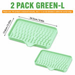 set plateaux savon silicone gris vert rayures modernes pratique auto drainants