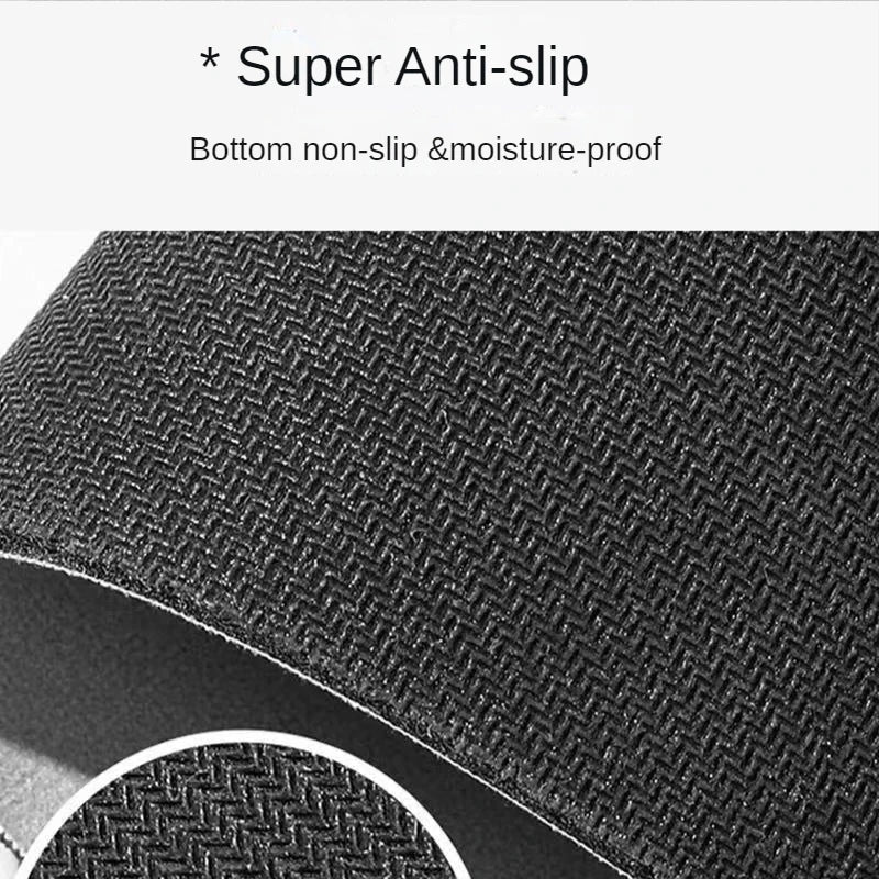 tapis sol antidérapant caoutchouc gris noir texture tissée moderne adhésif salle bain entrée porche