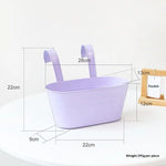 paniers suspendus modernes couleurs vives rose violet vert bleu jaune minimaliste balcon patio jardin