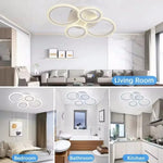 lampe led anneau blanc moderne intérieur salon chambre variateur intensité