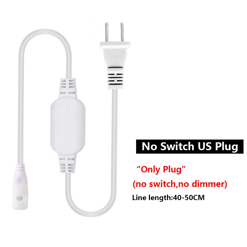 ruban lumineux led blanc lisse moderne clips interrupteur manuel adaptable eu us uk
