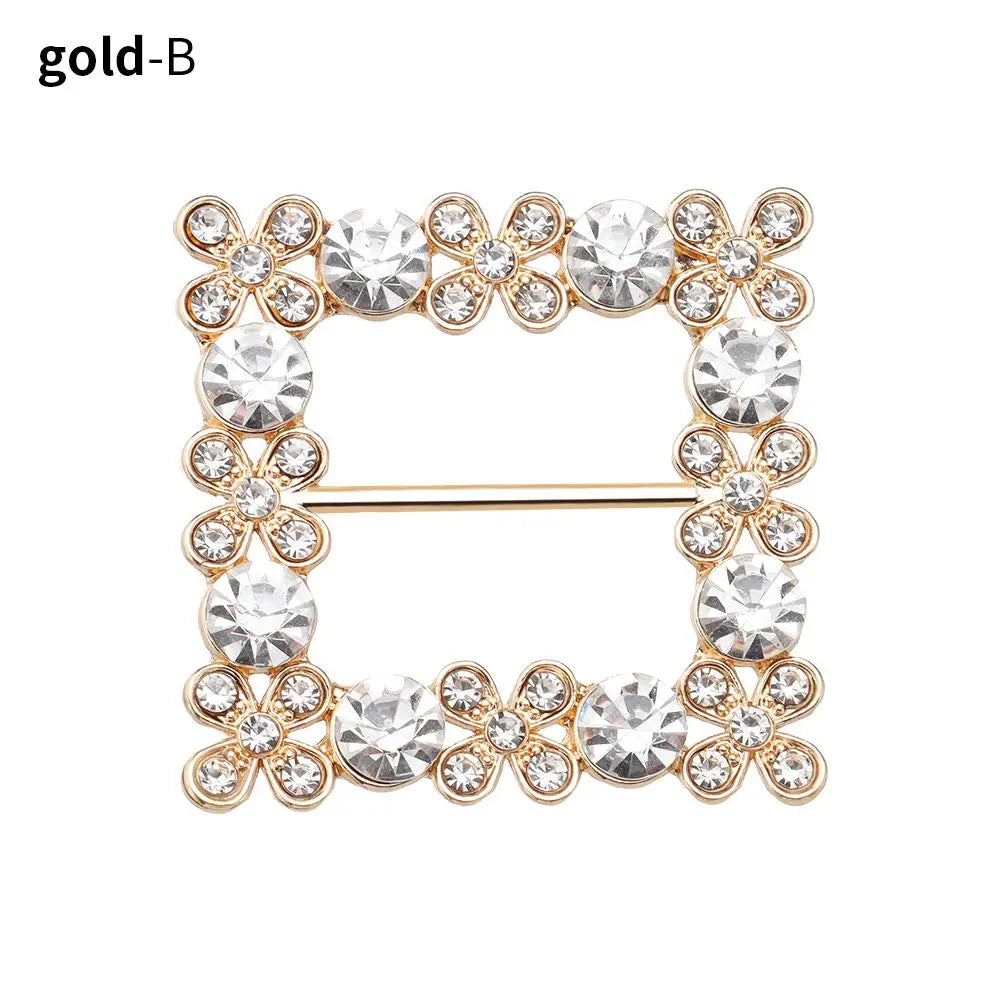 clips serviette or argent strass décoratifs élégants carré rond cœur étoile diverse formes