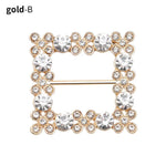 clips serviette or argent strass décoratifs élégants carré rond cœur étoile diverse formes