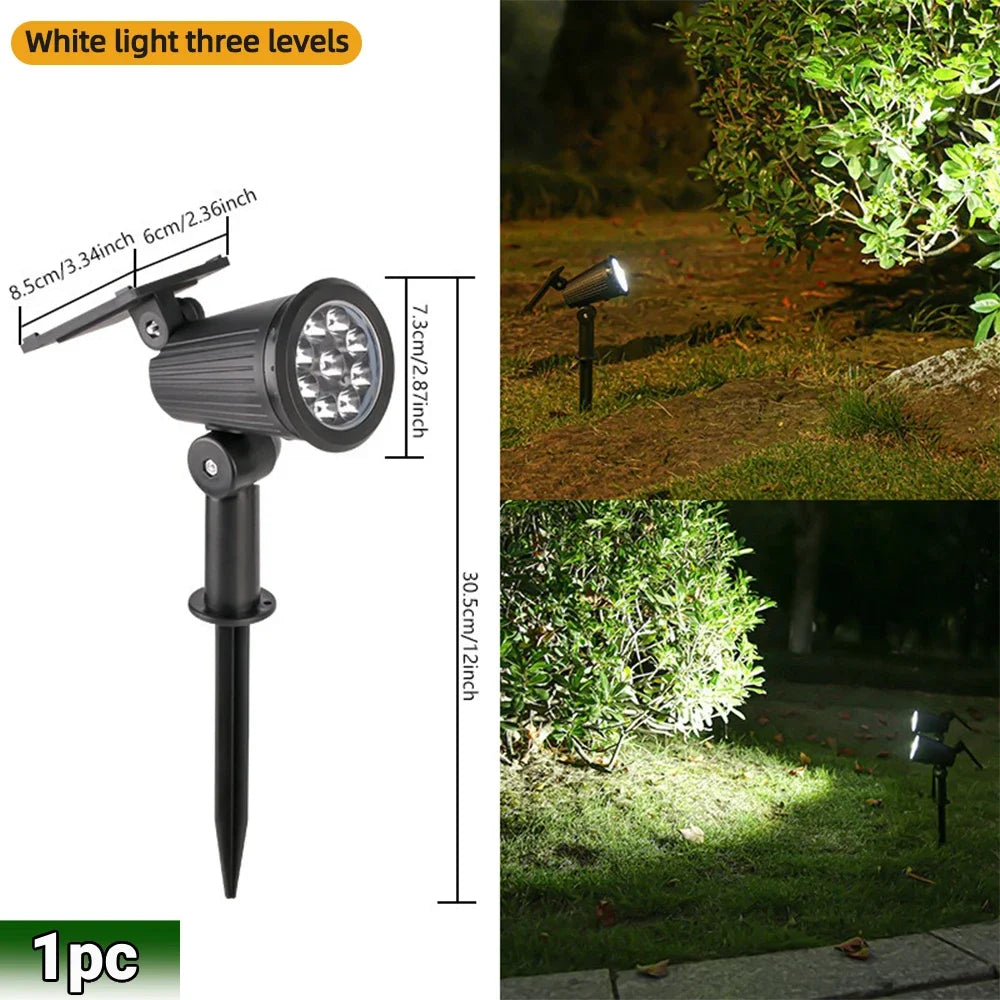 spot lumineux solaire led rgb réglable moderne noir texturé imperméable ip65extérieur jardin piscine