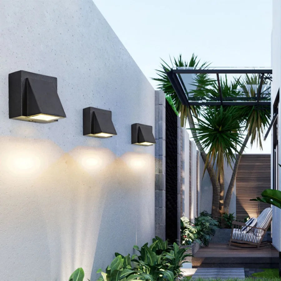 lampe murale moderne noire led ip65 étanche 85265v 2492000lm 69cm câble