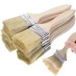 pinceaux peinture poils naturels manche bois classique décoration art peinture meubles pâtisserie huile blanc