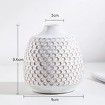 vase moderne blanc rayures minimalistes deco intérieur plante artificielle porcelainemodele unique