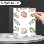 cadre photo transparent moderne légumes colorés double face pouces pouces
