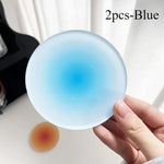 coasters acrylique couleur dégradée vert clair rose bleu moderne minimaliste maison