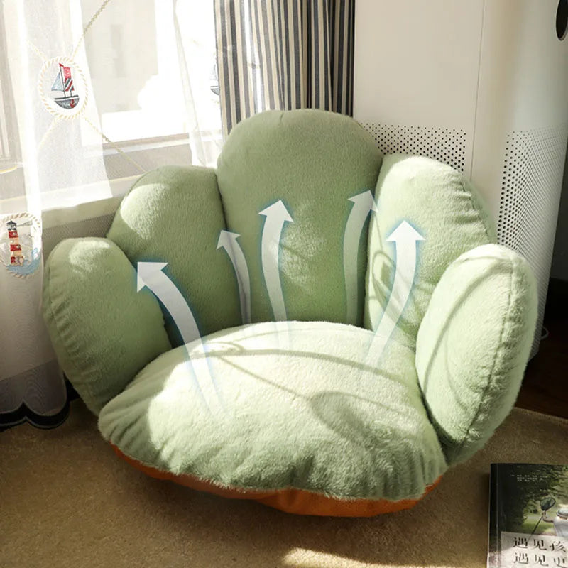 fauteuil confortable moderne marron rose gris vert motifs floraux tissu doux antidérapant adultes chambre