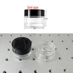 pots cosmétiques verre transparent couvercle noir blanc ensemble maquillage soins visage 9ml 3g minimaliste