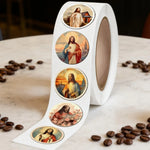 autocollants multicolores jésus scènes illustrées adhésifs décoration mur portable téléphone