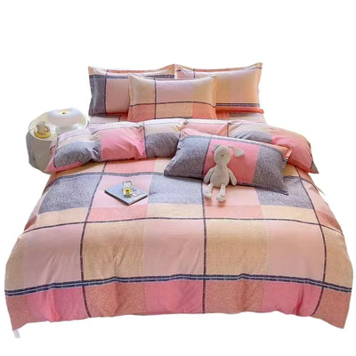 Housse de couette 1 place douce et légère en polyester coton design pastoral