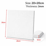 toile peinture blanc moderne 20x20cm acrylique aquarelle huile 3mm epaisseur