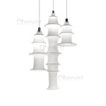 suspension lumineuse conique moderne blanc opac certifiée énergétique flux lumineux câbles suspendus facile