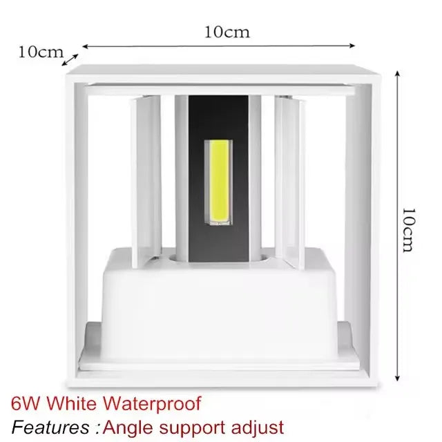 applique murale led contemporaine 12w 6w noir blanc hydrofuge 85265v