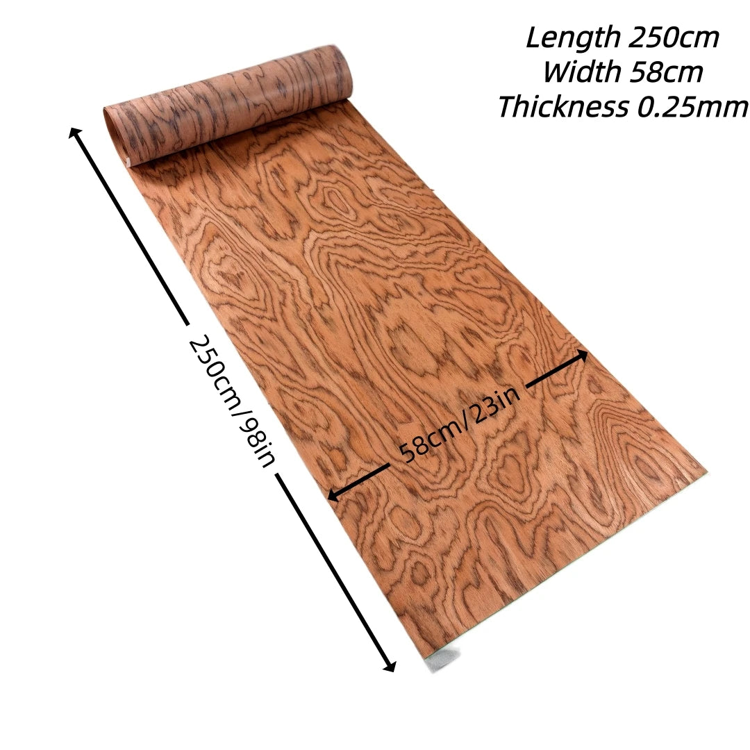 rouleau matériau bois imitation tourbillons marron beige flexible rustique 250cm 58cm 0.25mm