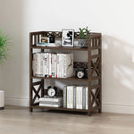 étagère bambou moderne deux étages 122cm hauteur 43cm largeur finition lisse minimaliste