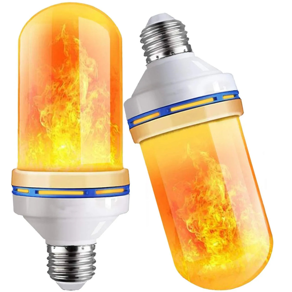 ampoule led effet flamme blanc orange jaune base e27 moderne décoratif 360° vacillation lumière