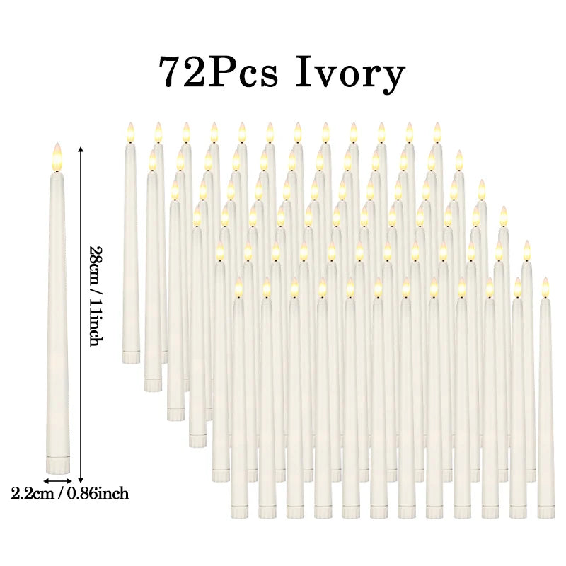 bougies led coniques sans flamme blanc modernes décoration mariage saint valentin dîner