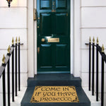tapis bienvenue floral antidérapant extérieur intérieur humour classique prosecco come in porte