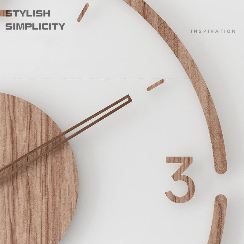 Horloge murale scandinave en bois massif verte