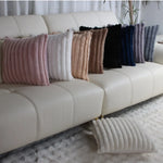 taie d'oreiller moderne rayée coussin plush blanc respectueux environnement simple hospitalière 45x45cm