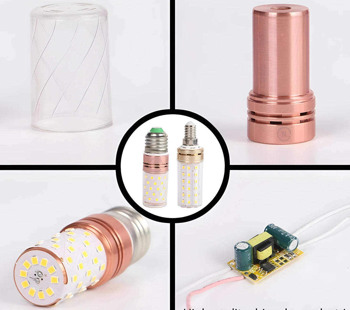 ampoule led transparente moderne e14 e27 cuivre argent carrés blancs vacances