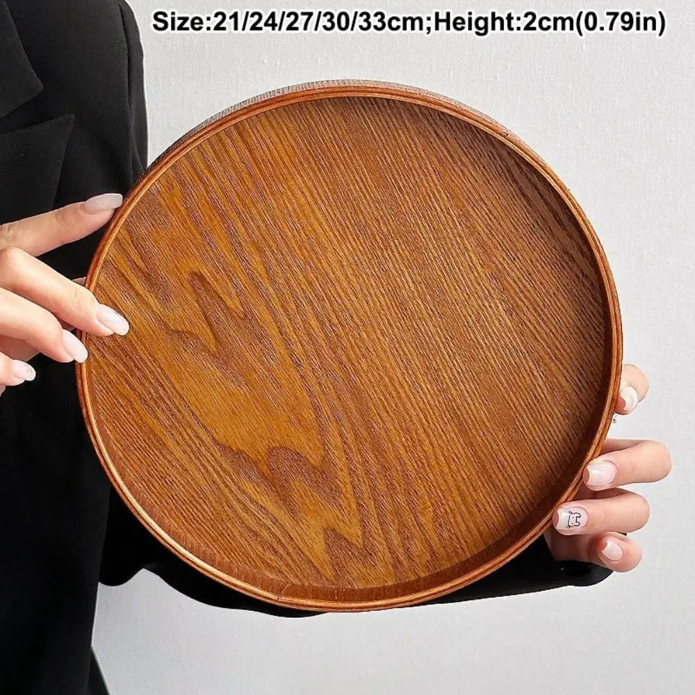 assiettes plates bois marron grain naturel modernes set différentes tailles
