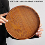 assiettes plates bois marron grain naturel modernes set différentes tailles
