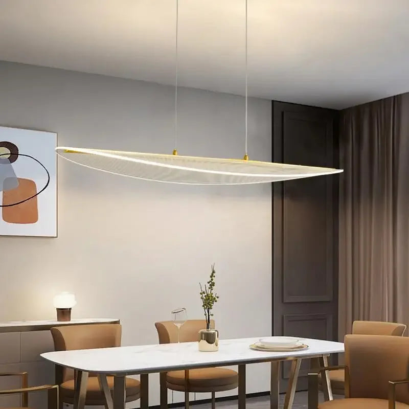 Suspension lumineuse moderne métal blanc texture bois salon chambre étude 15 30m²