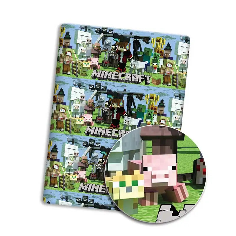 tapis souris minecraft personnages pixelisés motif blocs verts multicolore opacité pixel art